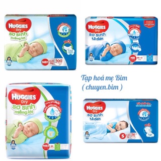 Tã dán và miếng lót Huggies Nb1-100, S56, Nb58+2, Nb-74