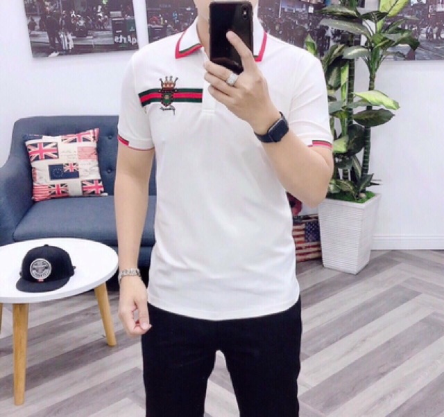 Áo thun cổ trụ thêu logo cao cấp(chất thun cotton mát) | BigBuy360 - bigbuy360.vn