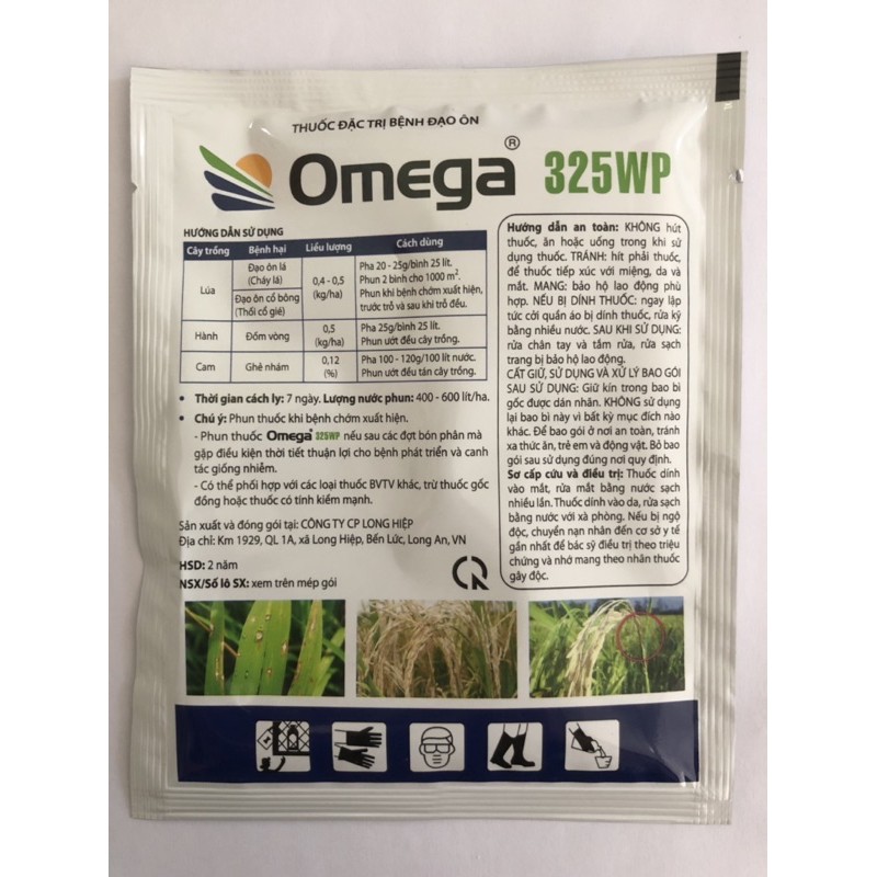 Omega 325WP - Các loại sâu bệnh hoặc các vấn đề cây trồng.