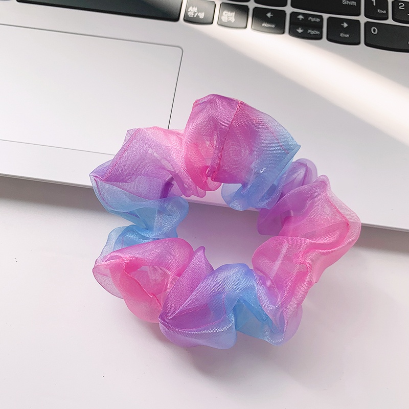 Dây Buộc Tóc Vải Lưới Organza Đơn Giản Nhiều Màu Sắc Cho Nữ