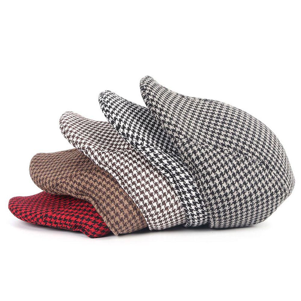 Mũ Lưỡi Trai Cotton Họa Tiết Sọc Caro Phong Cách Vintage Thời Trang Cho Nam