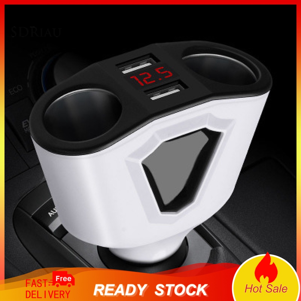 Tẩu Sạc Hai Cổng Usb 3.1a Màn Hình Kỹ Thuật Số Cho Xe Hơi