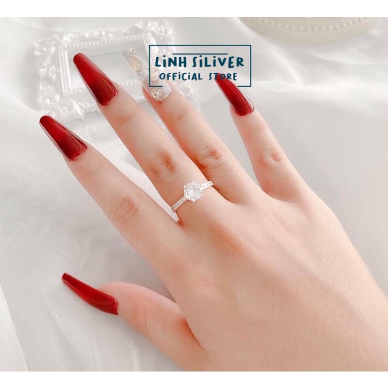 NHẪN NỮ NHỎ XINH BẠC TA- NHẪN ĐỦ SIZE