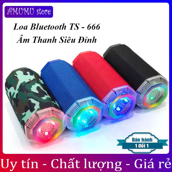 Loa Bluetooth Không Dây TS-666 MiNi Nghe Nhạc Cực HAY Đèn Led 7 Màu