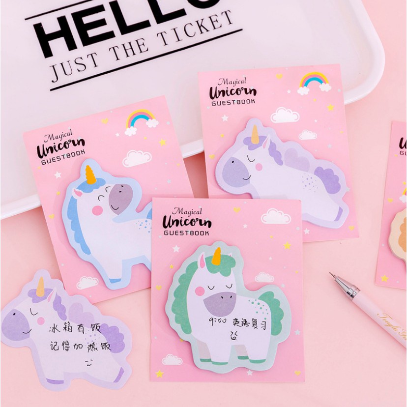 Giấy note kỳ lân Unicorn  Clovershop68