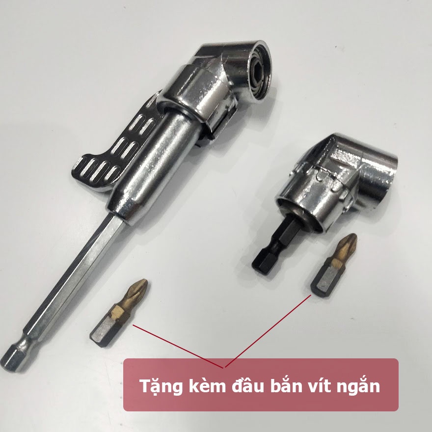 Đầu chuyển hướng bắt vít chân lục giác dùng cho máy khoan bắn vít và tuốc nơ vít trong không gian hẹp