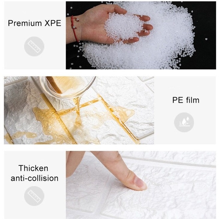 Giấy dán tường giả gạch 3D chống thấm nước trang trí nhà cửa
 | BigBuy360 - bigbuy360.vn