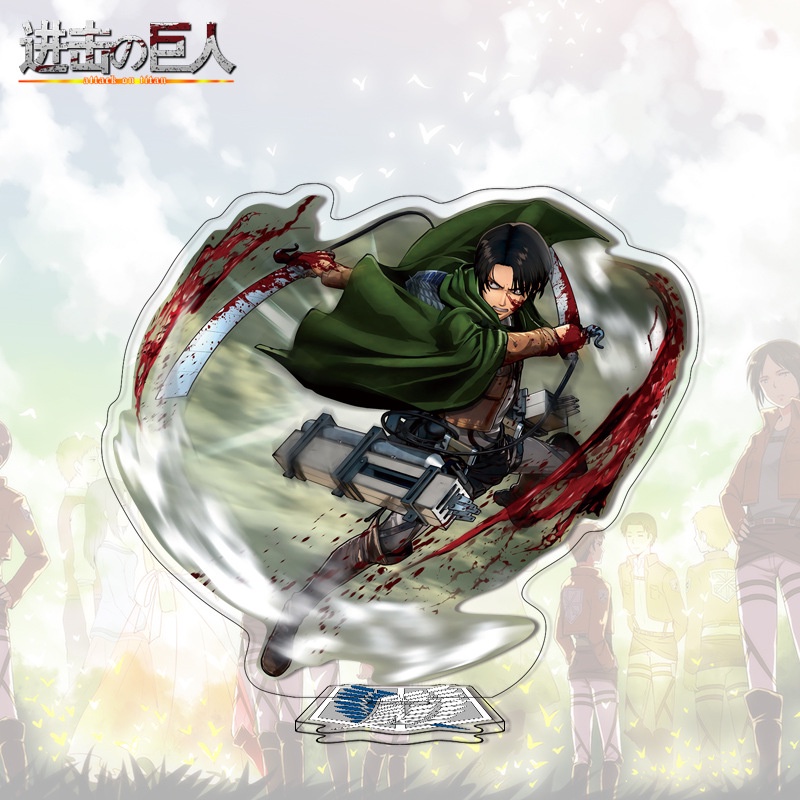 Mô hình nhân vật mica standee LEVI Attack on Titan in hình anime chibi trang trí trưng bày