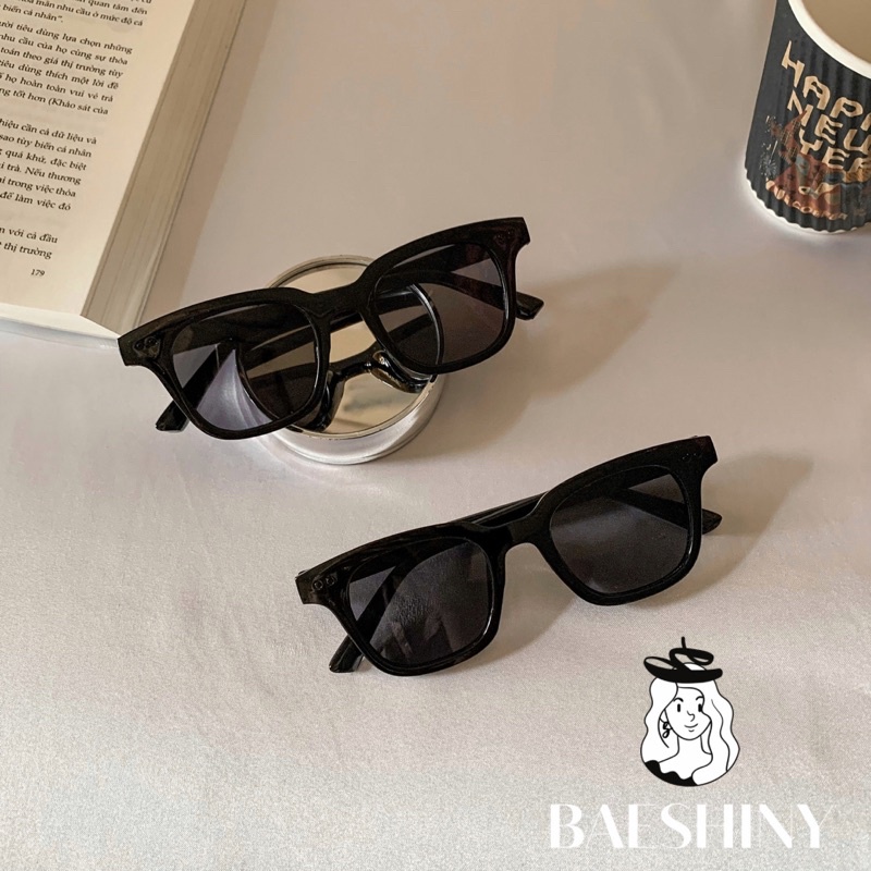 MẮT KÍNH RÂM CHỮ V FORM VUÔNG, CHỐNG NẮNG BAESHINY GỌNG DÀY DẶN