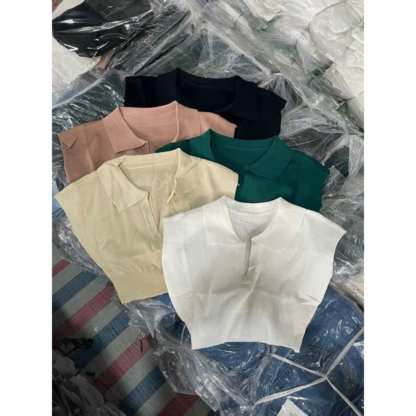 áo len polo cánh rơi 1811