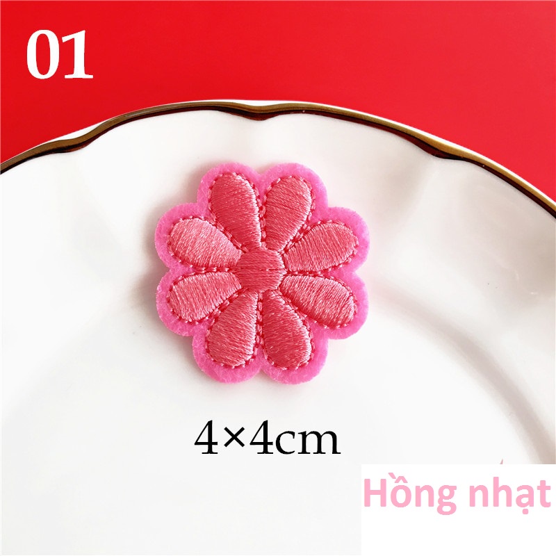 Miếng dán ủi quần áo hình hoa hướng dương nhiều màu 4x4cm