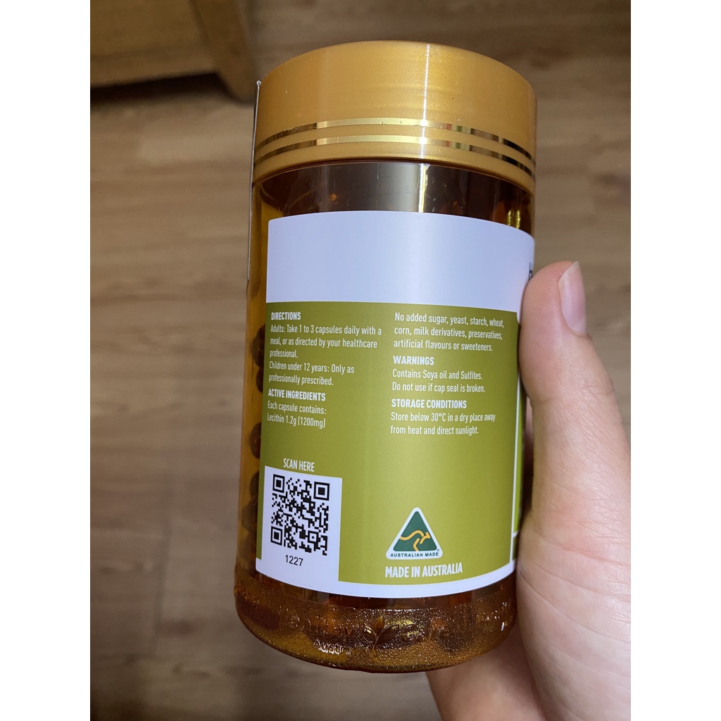 ⚡Thanh lý⚡️Mầm đậu nành Lecithin Healthy Care 1200mg (date 11/2024)