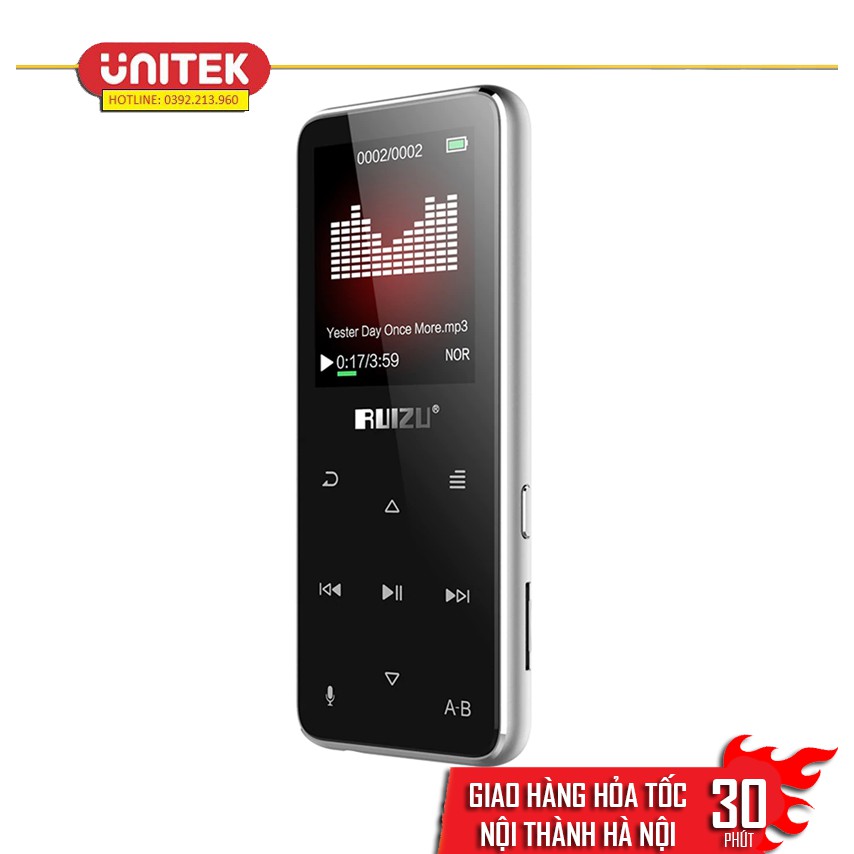 [Mã ELHACE giảm 4% đơn 300K] Máy Nghe Nhạc MP3 HiFi Thể Thao Bluetooth Ruizu X16 Bộ Nhớ Trong 8GB