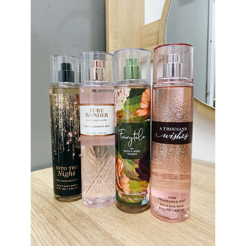 Xịt thơm Body mist/ Body mist nhũ Bath and Body Works
