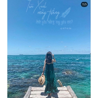 [FREESHIP TỪ 50K] Váy maxi đũi 2 dây đi biển, đi chơi hottrend xanh - trắng
