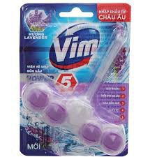 Vỉ VIM viên treo bồn cầu hương Lavender/ Chanh/ Trà&amp;Chanh 55g