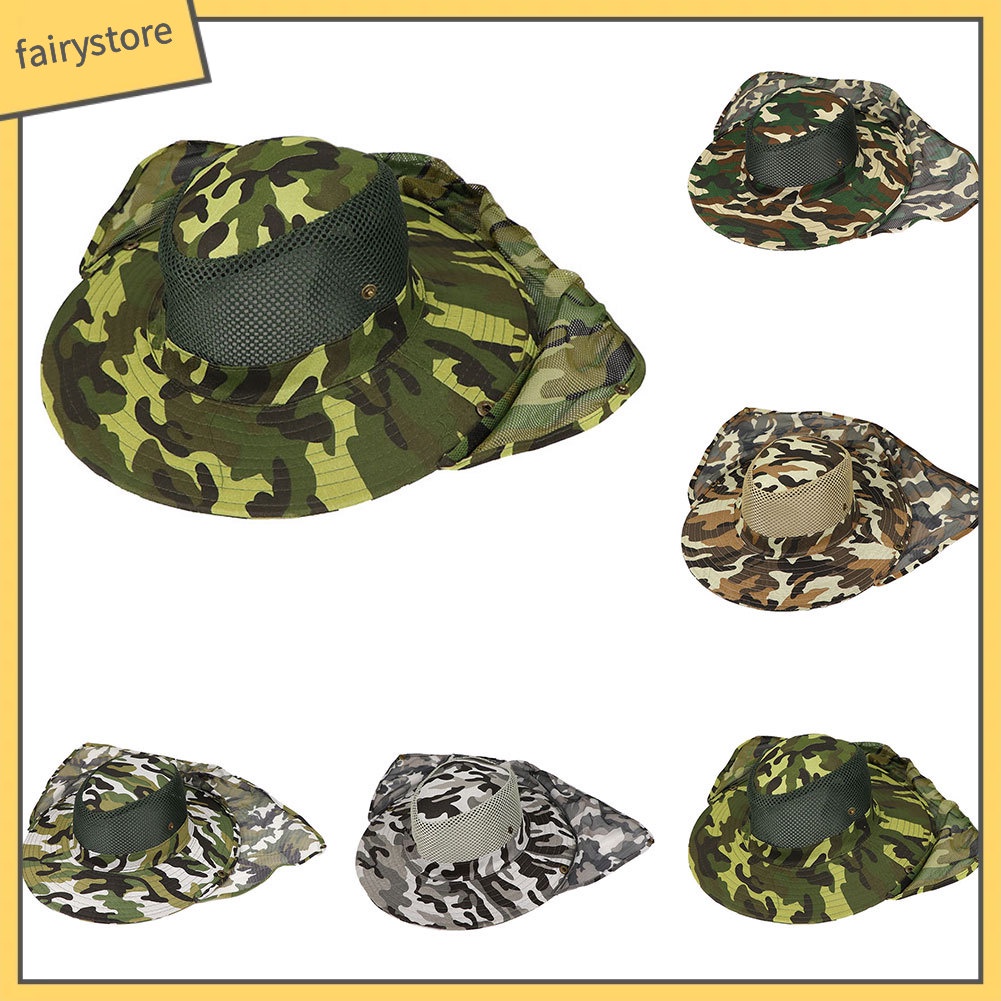 Mũ Rộng Vành Kèm Mặt Nạ Chống Nắng Tiện Dụng Khi Đi Câu Cá