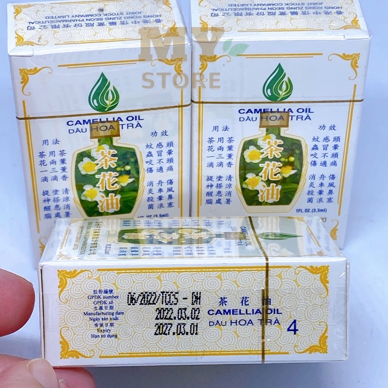 (Chính Hãng) Dầu Hoa Trà Hồng Kông Camellia Oil 3,5ml