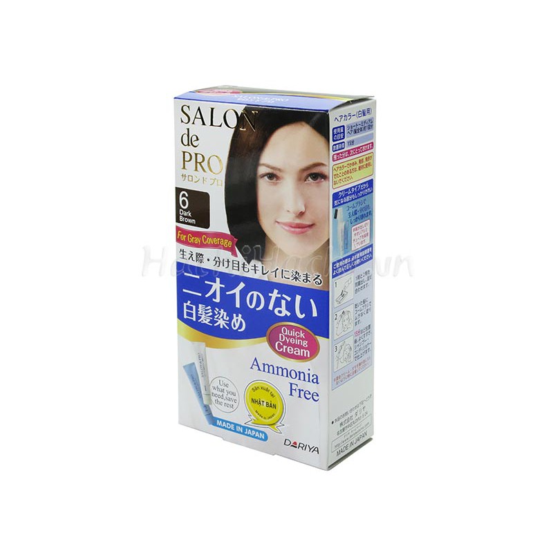 Thuốc nhuộm tóc Salon de Pro 6 màu nâu sậm - Hachi Hachi Japan Shop