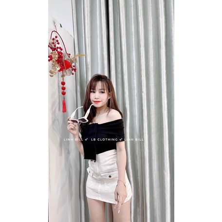 ÁO CROPTOP TRỄ VAI NỮ MẶC LÊN SIÊU XINH(Hàng có sẵn)