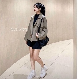 Áo khoác măng tô kaki 2 lớp hàng đẹp