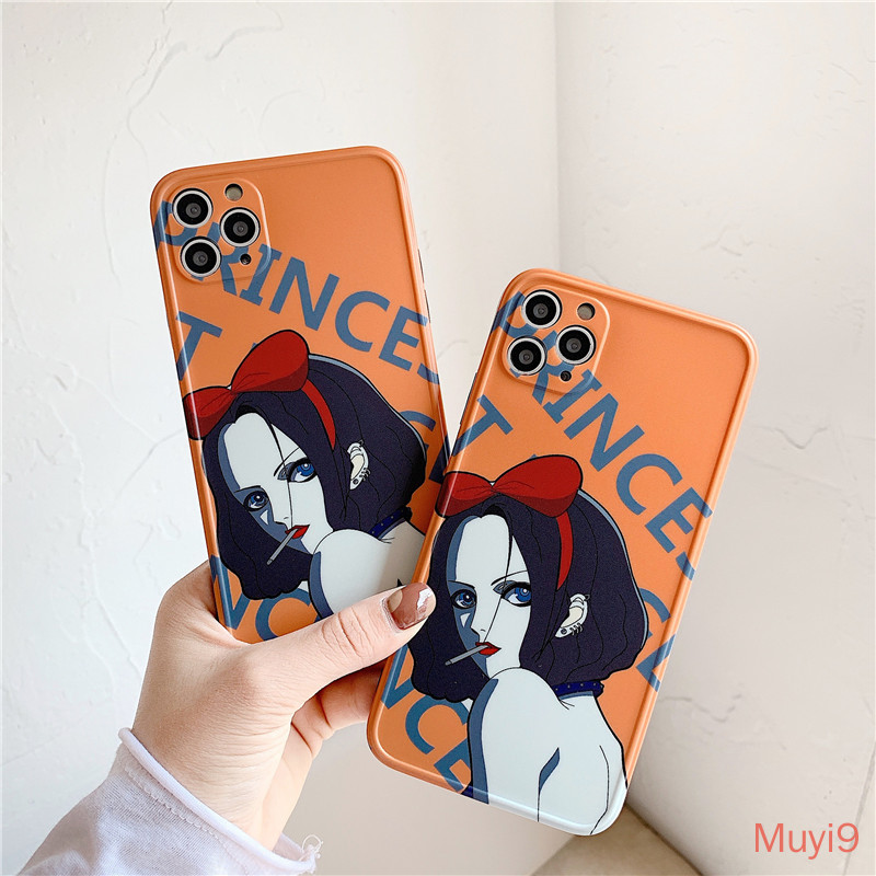 Ốp điện thoại mềm chống rơi họa tiết cô gái hút thuốc cá tính dành cho iPhone 12Pro 11 PRO MAX X XS MAX XR 8/SE2 7plus | BigBuy360 - bigbuy360.vn