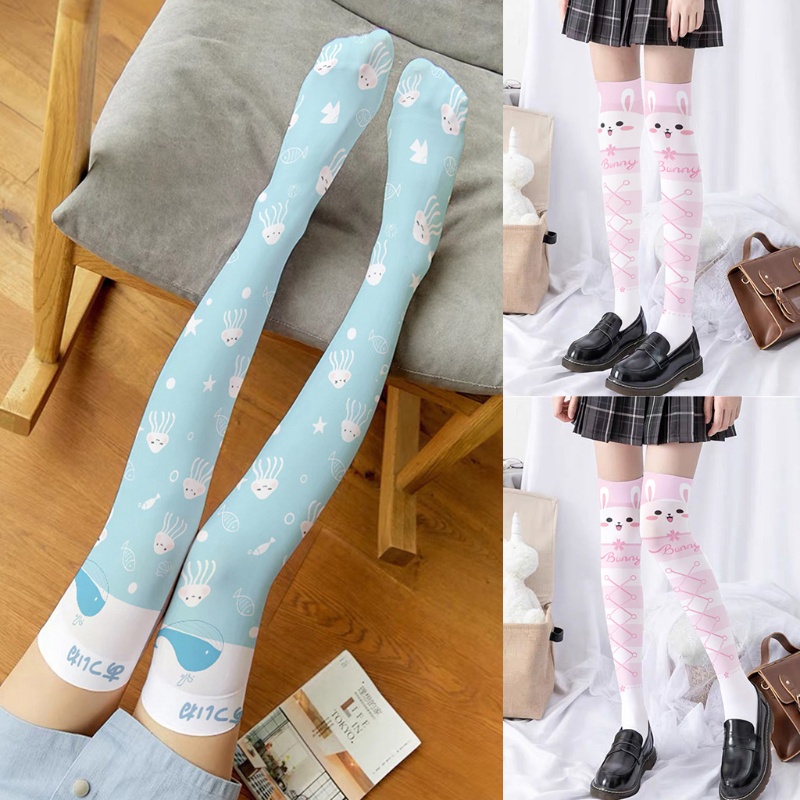 Vớ dài 10m họa tiết hoạt hình dễ thương cho nữ