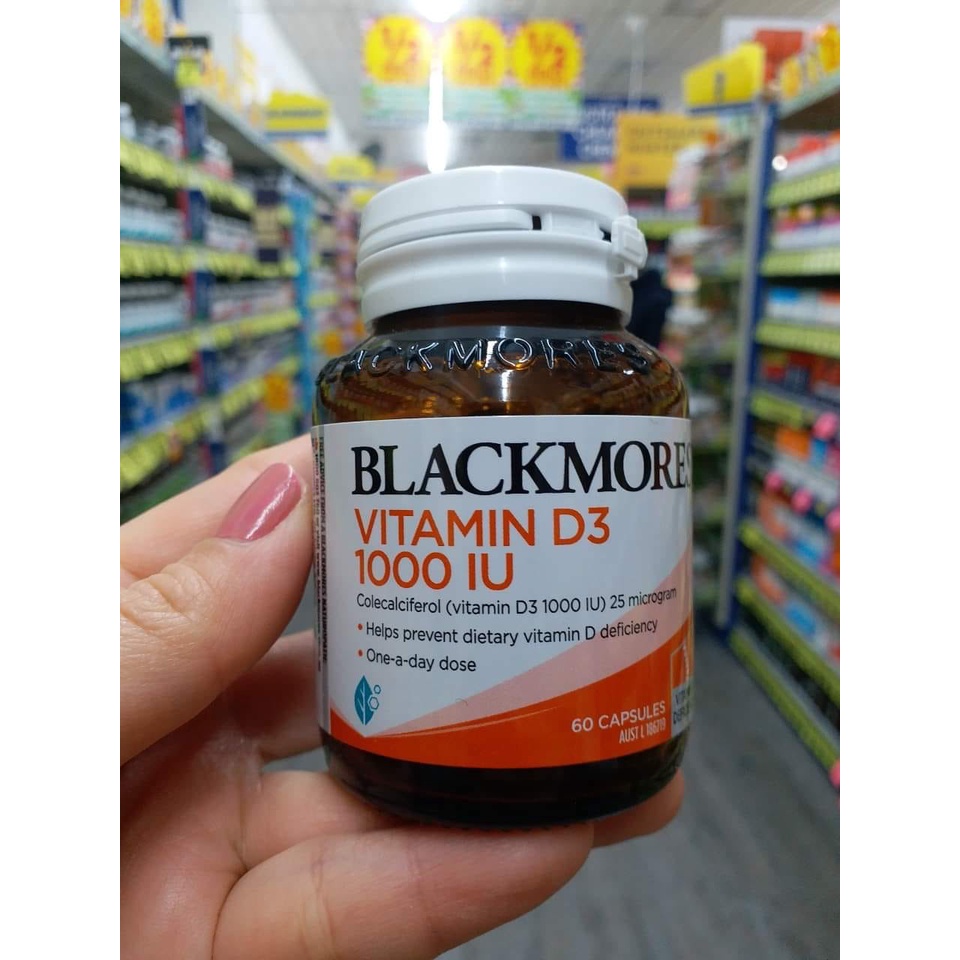 [ Hàng Chuẩn ÚC ] Blackmores Vitamin D3 1000IU - Viên uống vitamin D3 60 viên