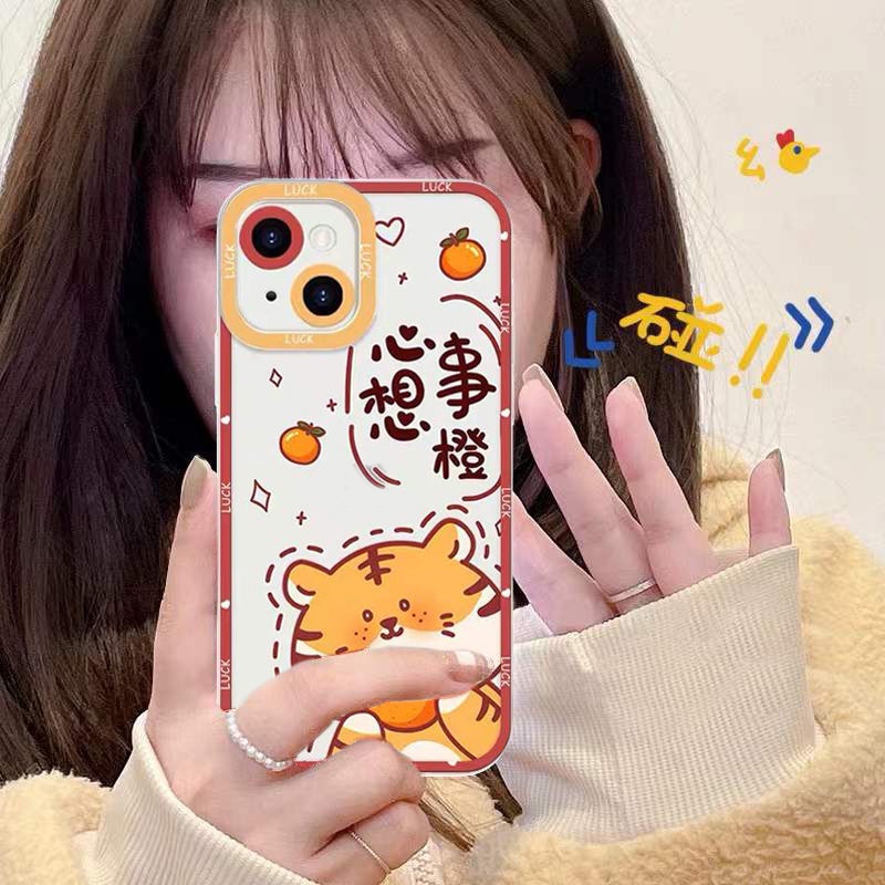 Ốp Điện Thoại TPU Silicon Mềm Trong Suốt Hình Dễ Thương Cho IPhone 12 13 SE2020 6 6S 7 8 Plus X XS XR 11 Pro Max