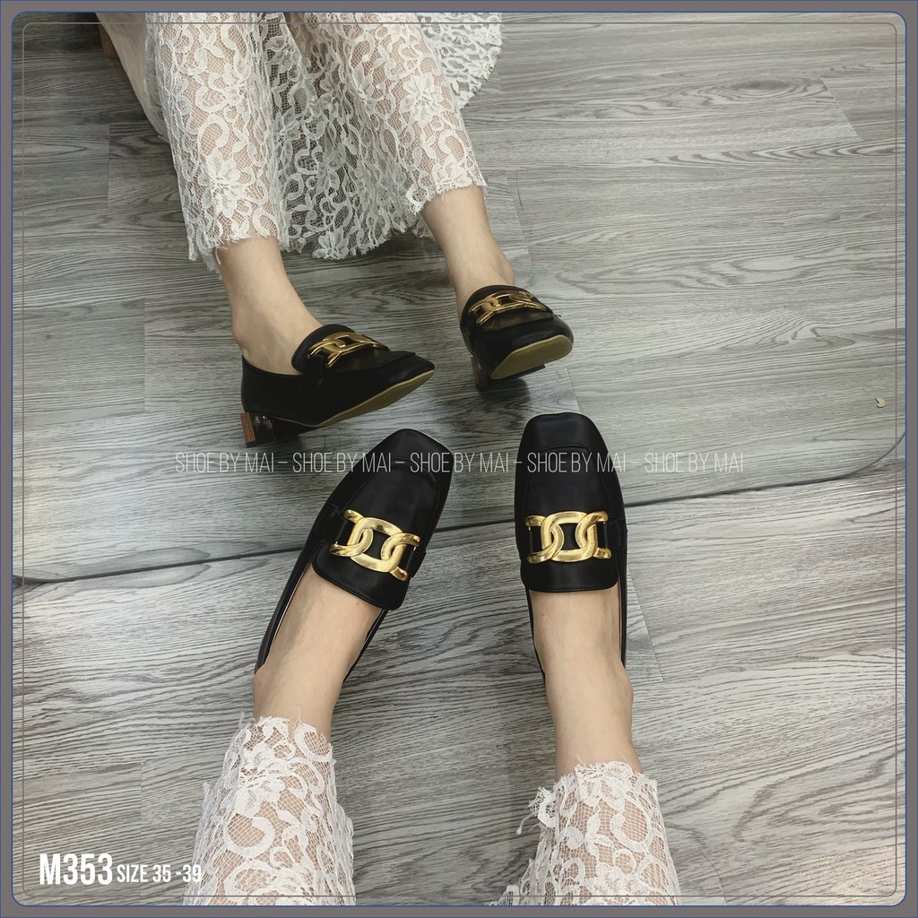 Giày bệt nữ búp bê đế bằng cao 3 phân xinh đơn giản-M353