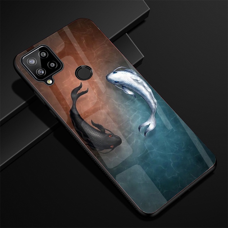 Ốp Lưng REALME C12, C15, C25, C25S mặt kính cường lực cao cấp thiết kế Độc Quyền