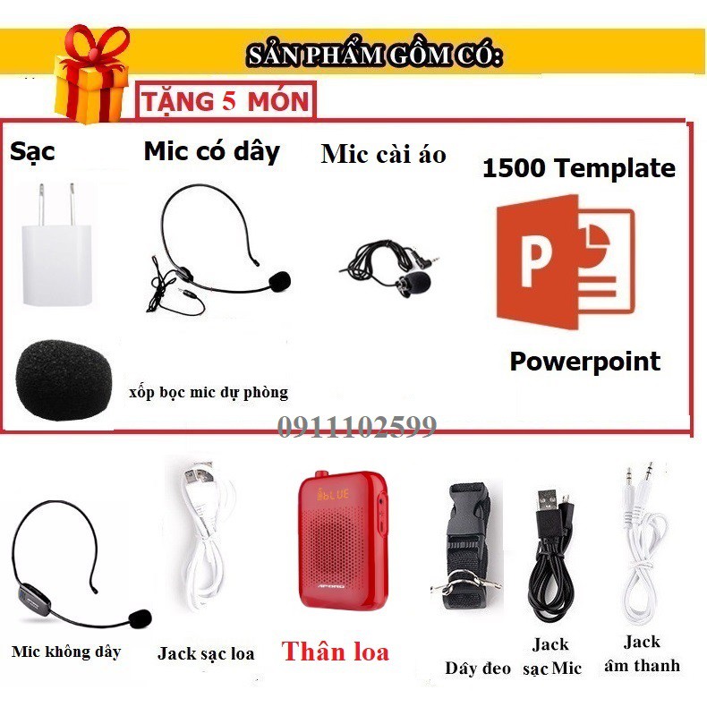 Loa trợ giảng không dây Aporo T30, máy trợ giảng có bluetooth