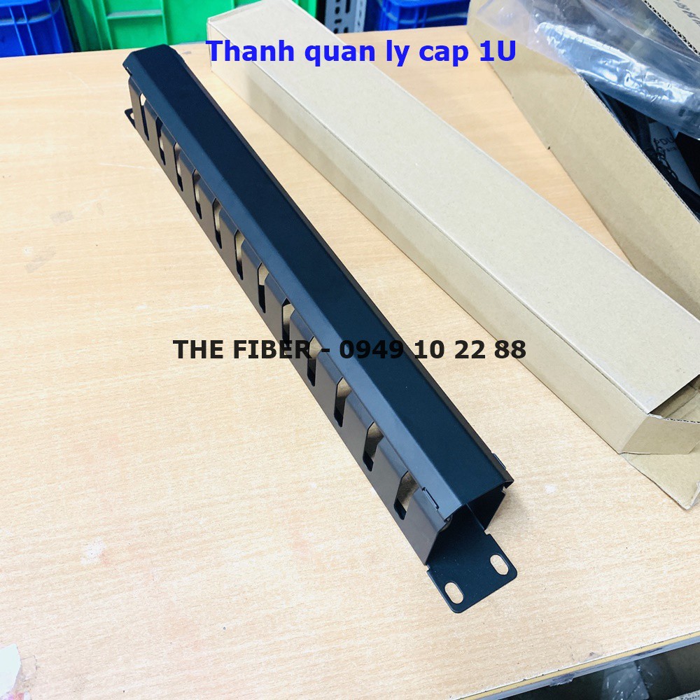 Thanh quản lý cáp 1U 12/24 Port gắn Rack 19 inch