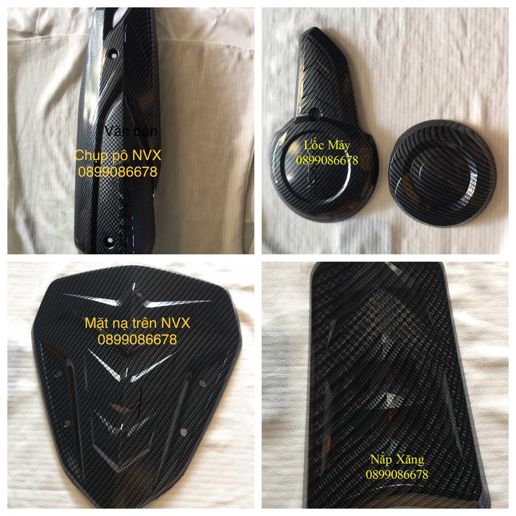 Phụ Kiện Ốp Yamaha NVX, Aerox 125, 155 V1 2017, 2018, 2019, 2020 Carbon Cacbon Đồ chơi, Trang Trí, Bảo Vệ Xe Máy
