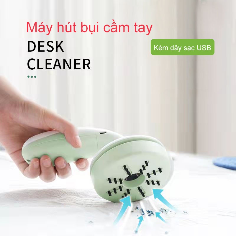 Máy Hút Bụi Giường Mini Cầm Tay Lực Hút Siêu Mạnh, Máy Hút Bụi Mini Cầm Tay Sạc Usb, Hút Bụi Tiện Lợi