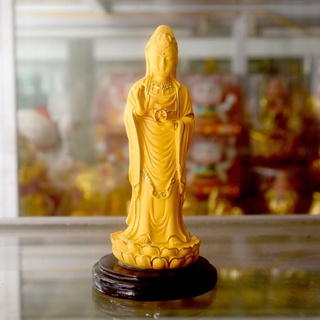tượng ngài quan thế âm đứng Nhật viền cao 13cm