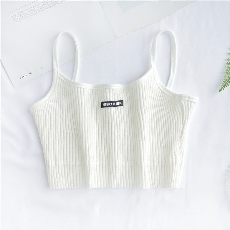 QKOOLE Áo hai dây  phong cách Hàn Quốc quyến rũ cho nữ