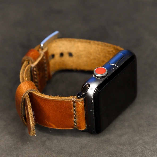 Dây Đồng Hồ Da Thật RAM Leather Simple X Da Bò Nâu Đỏ Bền Đẹp