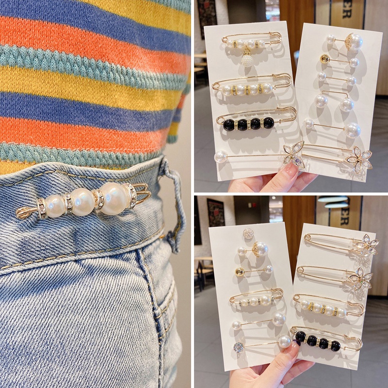 Set 2 / 10 Ghim Cài Thắt Lưng Thời Trang Hàn Quốc Chất Lượng Cao