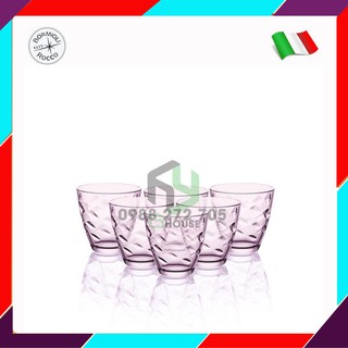 Bộ 6 ly thủy tinh ý - flora-bormioli rocco - 260ml màu tím