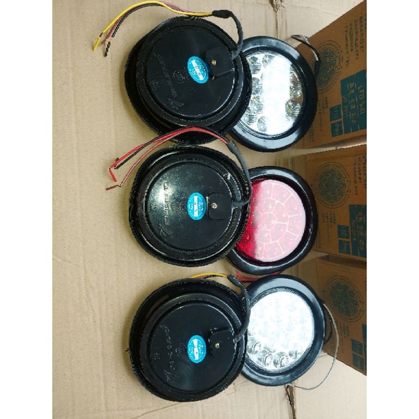 Đèn hậu ô tô xe tải  led tròn 2015, đèn led tròn đơn điện 12v, 24v