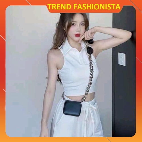 Áo ba lỗ nữ, áo sát nách cổ bẻ hình thật 100% thun cotton, size dưới 55kg