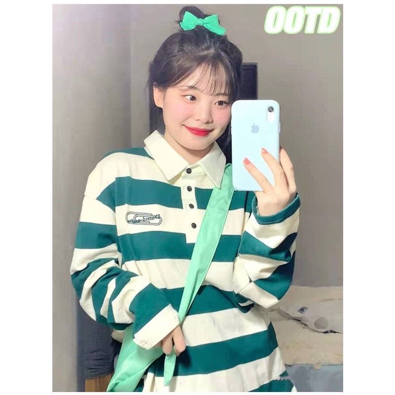 Áo Polo kẻ vằn unisex hot trend chất nỉ da cá( ảnh thật ở cuối) | BigBuy360 - bigbuy360.vn