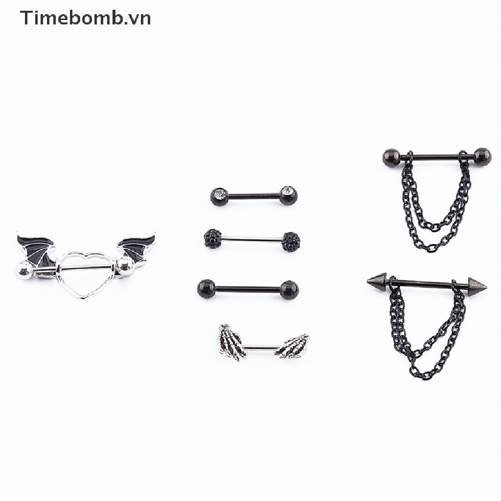 Bộ 2 Núm Vú Giả Hình Trái Tim Bằng Thép Không Gỉ