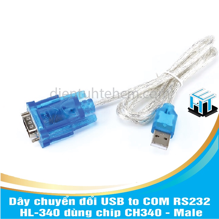 Dây chuyển đổi USB to COM RS232HL-340 dùng chíp CH340 - Male