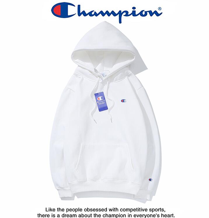 Áo hoodie vải nhung thêu hình logo Champion trẻ trung thời trang