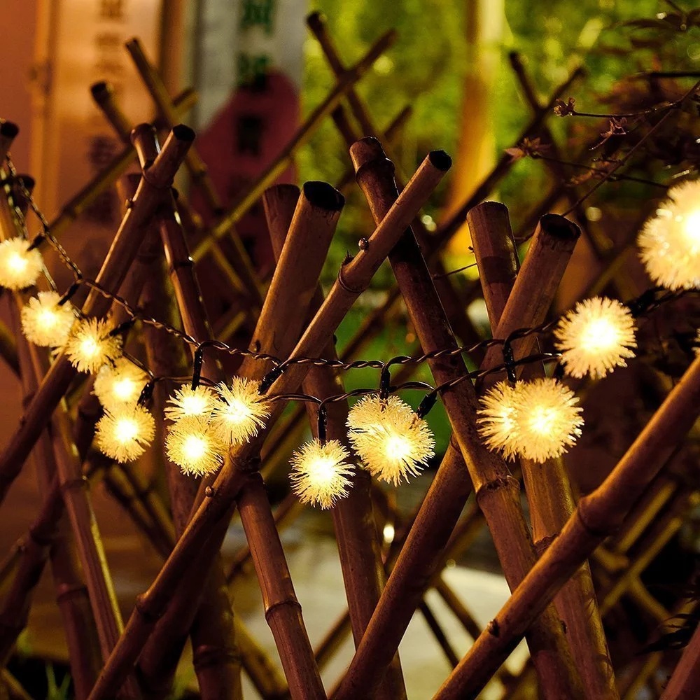 Dây Đèn Led Trang Trí Hình Hoa Bồ Công Anh Sử Dụng Năng Lượng Mặt Trời