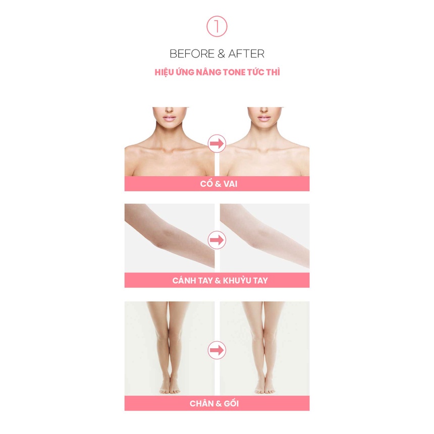 Kem dưỡng thể trắng da chống nắng Whisis Premium Collagen Whitening Body Lotion 200ml