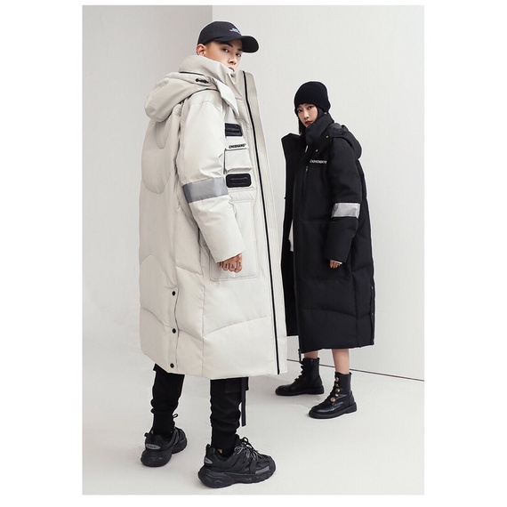 Áo phao lông vũ dáng dài nam nữ unisex đại hàn