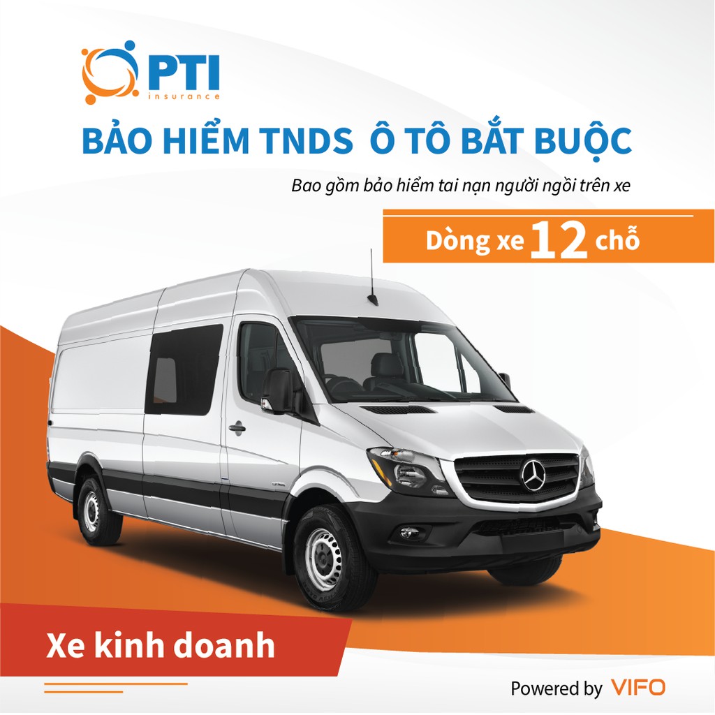 Toàn Quốc [E-Voucher] PTI - Bảo hiểm TNDS xe ô tô bắt buộc - Xe 12 chỗ KINH DOANH